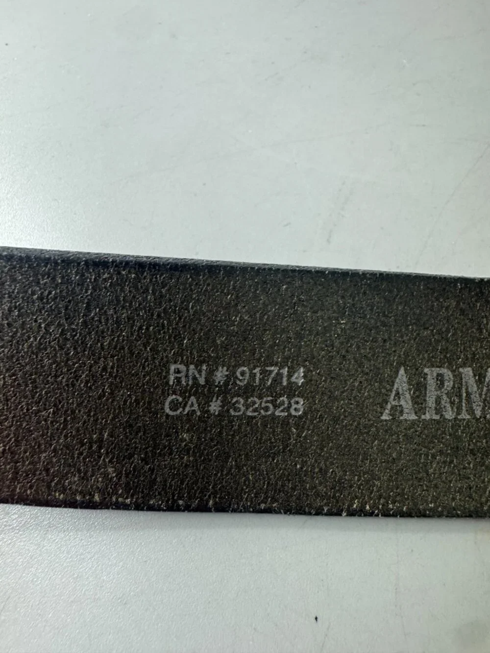 Armani Exchange Black Leather Belt, Size 28